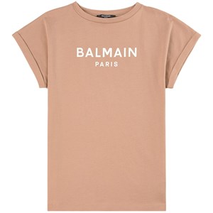 Balmain Logo T-shirt Beige 6 år