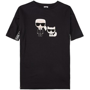 Karl Lagerfeld Kids Karl & Choupette T-shirtklänning Svart 3 år
