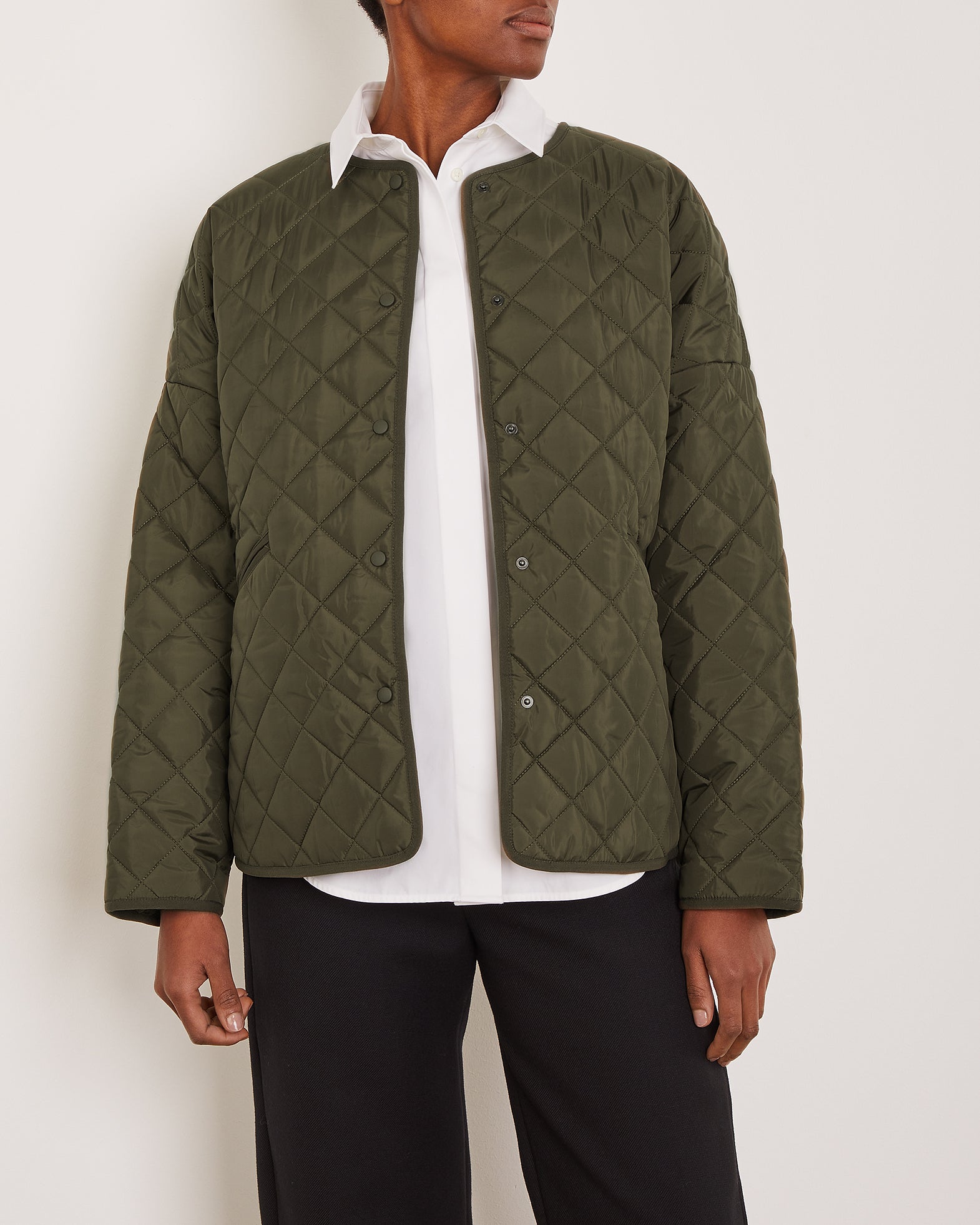 Totême Jacka Quilted XS Grön 001