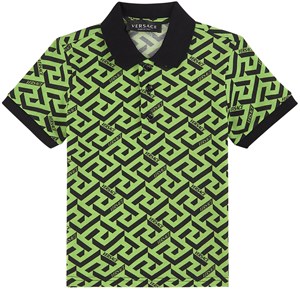 Versace Logo Print Pikétröja Grön 24 mån
