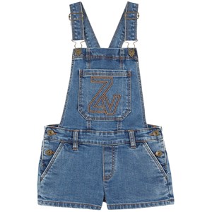 Zadig & Voltaire Logo Denim Hängselbyxor Blå 4 år