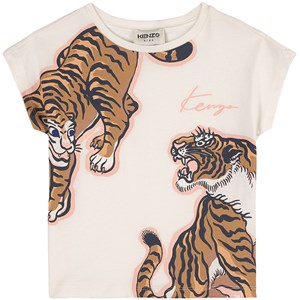 Kenzo Cream and Orange Short Sleeved T-Shirt 3 år