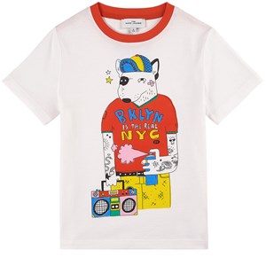 The Marc Jacobs Dog Print T-shirt Vit 3 år