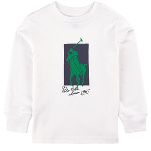 Ralph Lauren Polo Player Tröja Vit 2 år