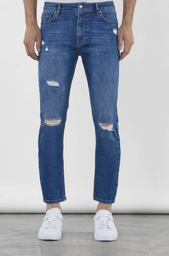 William Baxter Jeans Toby Skinny Cropped Jeans Blå