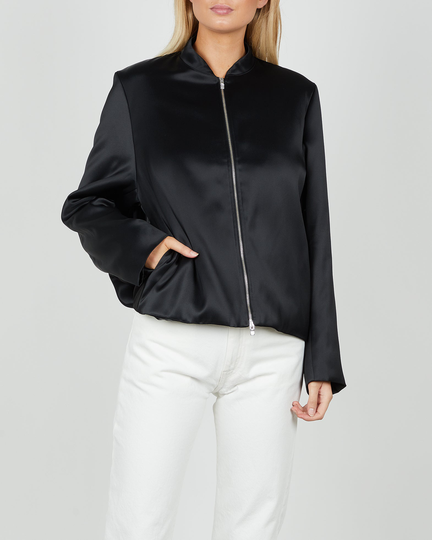 Totême Jacka Satin Track Bomber Svart 42