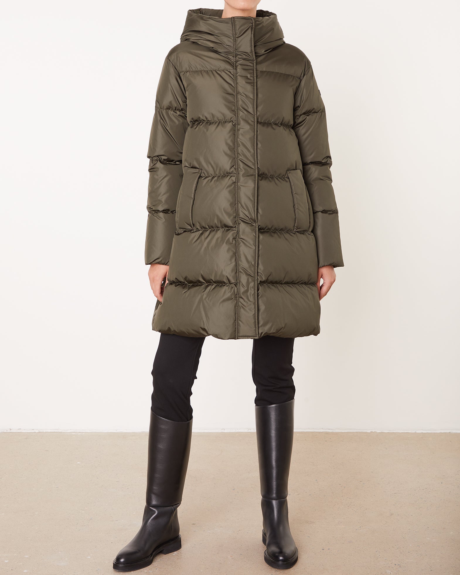 Lempelius Jacka Down Coat XS Mörkgrön 001