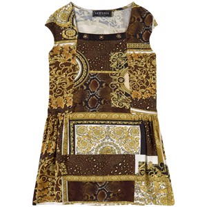Versace Heritage Print Klänning Brun 10 år