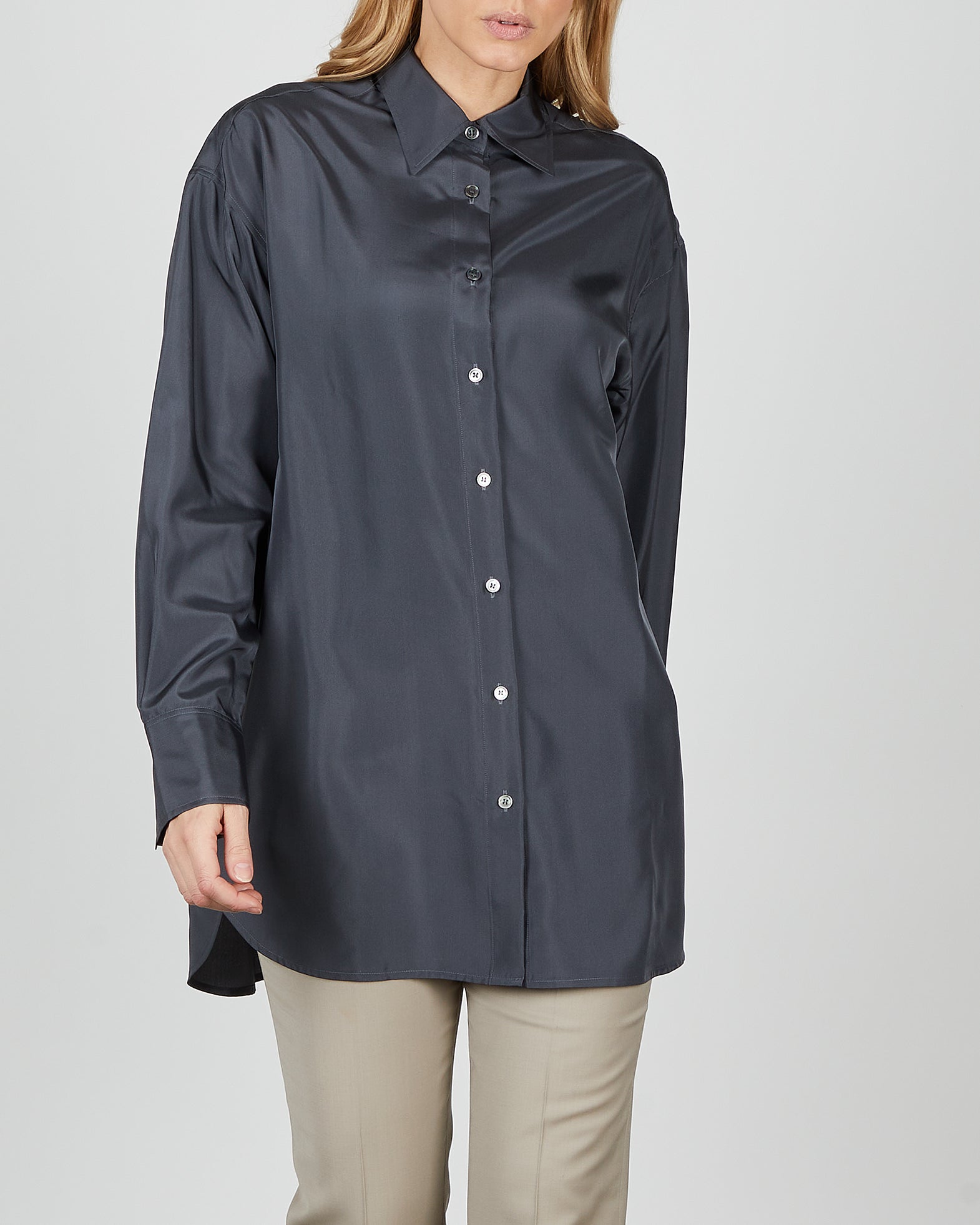 Filippa K Skjorta Mandy Silk 36 Metallic 012