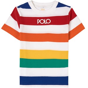Ralph Lauren Stripe T-shirt Vit 2 år