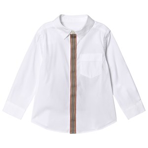 Burberry Mini Silverton Babyskjorta Vit 12 months