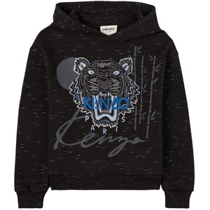 Kenzo Grey and Blue Tiger Print Hooded Sweatshirt 4 år