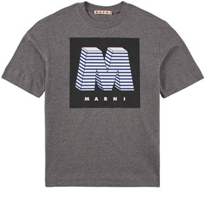 Marni Grey Logo Graphic T-Shirt 4 år