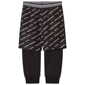 Versace Logo Print Shorts och Mjukisbyxor Set Svart 6 år