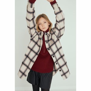 Designers' Remix Girls Rutig Jacka Beige 12 år