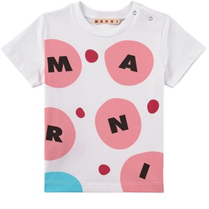 Marni White Branded Graphic T-Shirt 18 mån