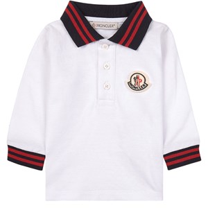 Moncler Logo Detail Pikétröja Vit 9-12 mån