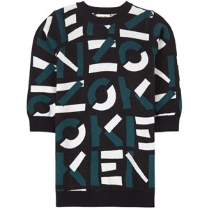 Kenzo Logo Print Mjukis-klänning Svart 8 år