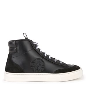 Moncler Leather Hi-Top Sneakers Svarta 26 EU