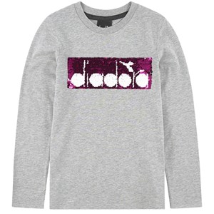 Diadora Sequin Logo Tröja Grå melange XXS (4 years)
