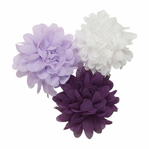Creamie 3-Pack Flower Hårspännen Pastel Lilac One Size