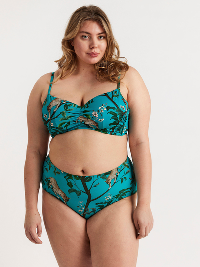 Classic midi bikinitrosa med leoparder