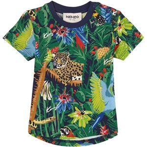 Kenzo Navy and Green Short Sleeved T-Shirt 12 mån