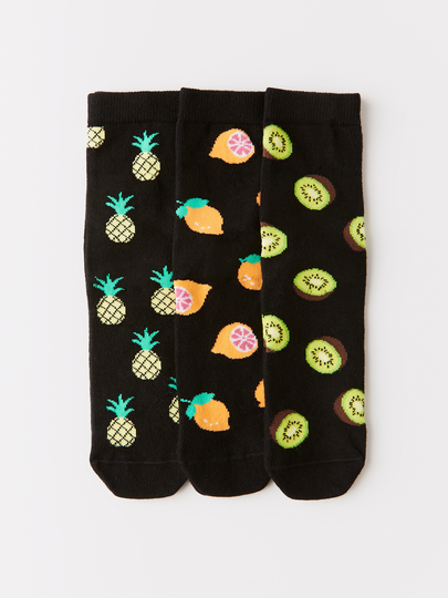 3-pack strumpor med frukter
