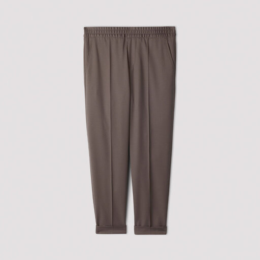 Terry Gabardine Cropped Pants