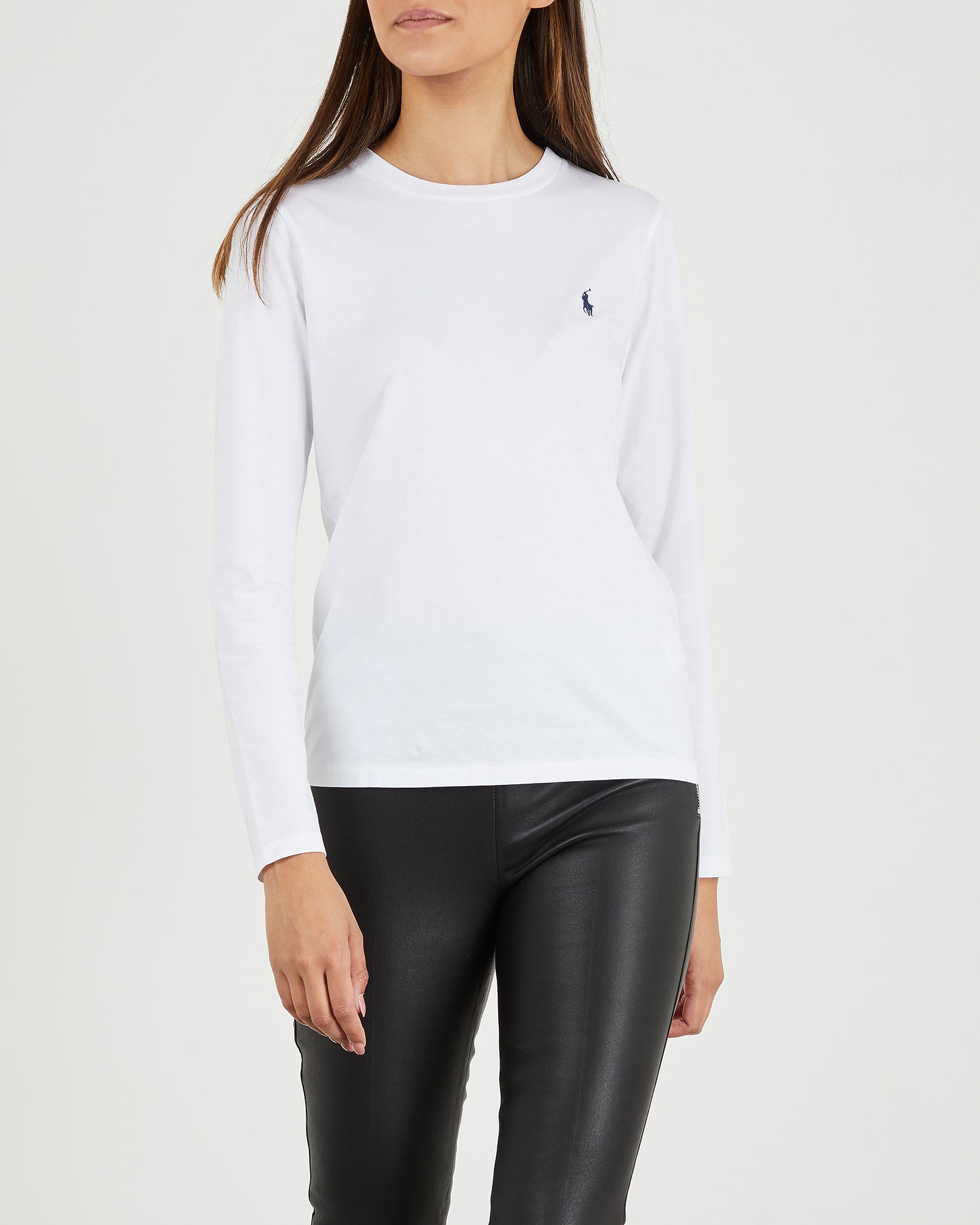POLO Ralph Lauren Topp Lng Slv Tee Knit XS Vit 001