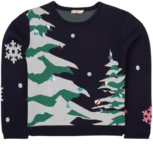 Billieblush Christmas Tree Tröja Marinblå 4 år