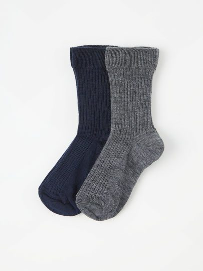 2-pack sockor i ullblandning