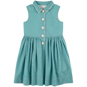 Bonpoint Aqua Blue Anne Dress 4 år