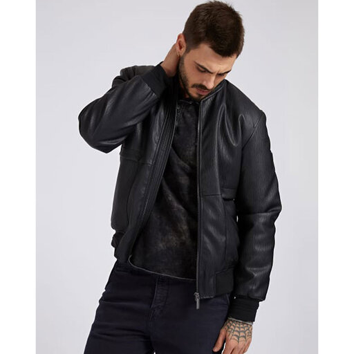 Pu Leather Bomber Jacket