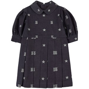 Burberry Alba Monogram Print Jeansklänning Mörkblå 4 år