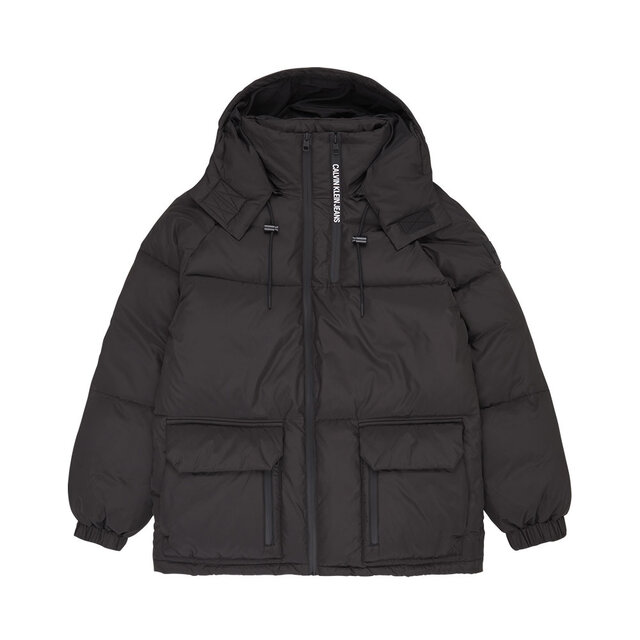 Blocking Hooded Short Puffer