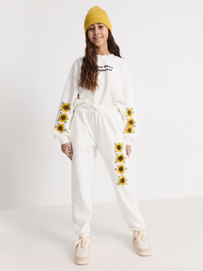 Sweatpants med solrosor