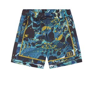 Dolce & Gabbana Splash Print Badbyxor Blå 4 år