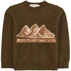 Bonpoint Khaki Mountain Stickad Tröja Grön 4 år