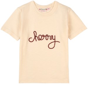 Bonpoint Pink Cherry T-shirt Gräddvit 4 år