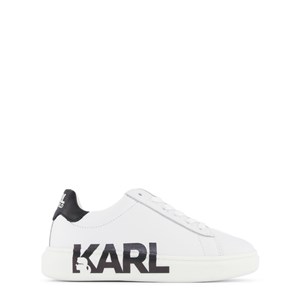 Karl Lagerfeld Kids Branded Leather Sneakers Vita 32 (UK 13)