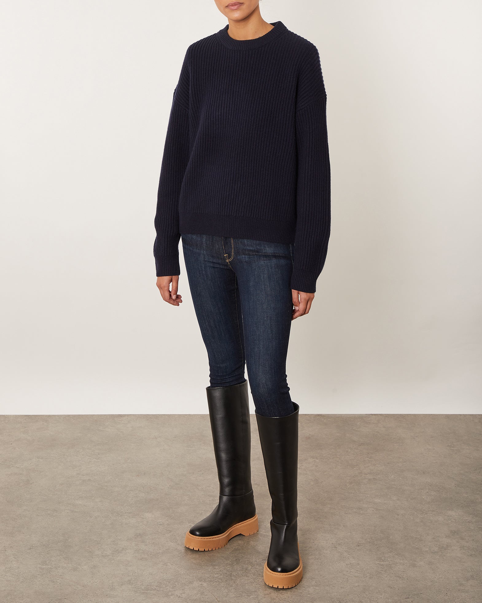 Filippa K Ulltröja Scarlett XS Navy 001