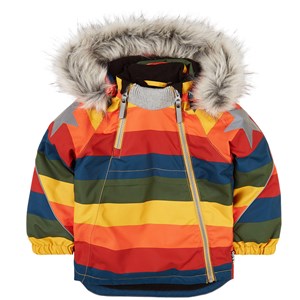 Molo Hopla Faux Fur Jacka Rainbow 98 cm (2-3 år)