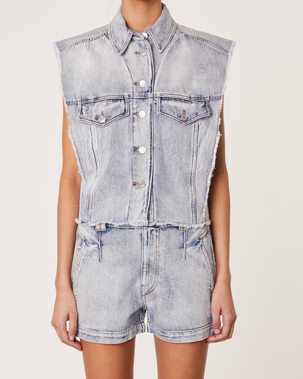 Isabel Marant Étoile Jeansväst Tyra FR 34 (EUR 32) Ljusblå 050