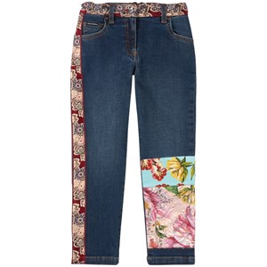 Dolce & Gabbana Floral Denim Jeans Marinblå 6 år