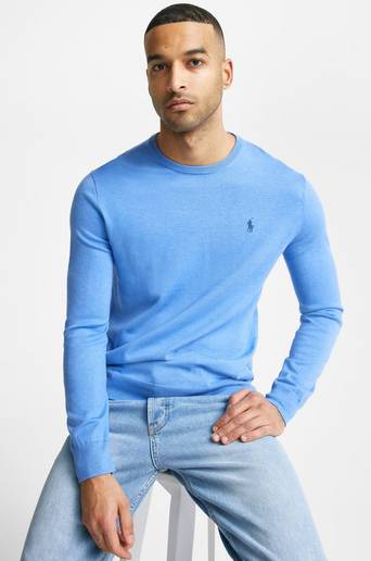 Polo Ralph Lauren Stickad Tröja SSC26 Pima Cotton Knit Blå