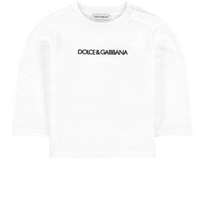 Dolce & Gabbana Logo Långärmad Tröja Vit 6-9 months