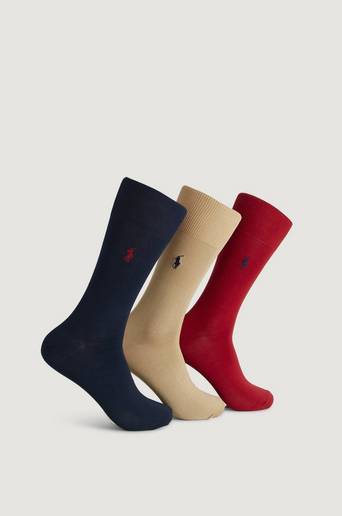 Polo Ralph Lauren Strumpor Mercerized 3-pack Multi