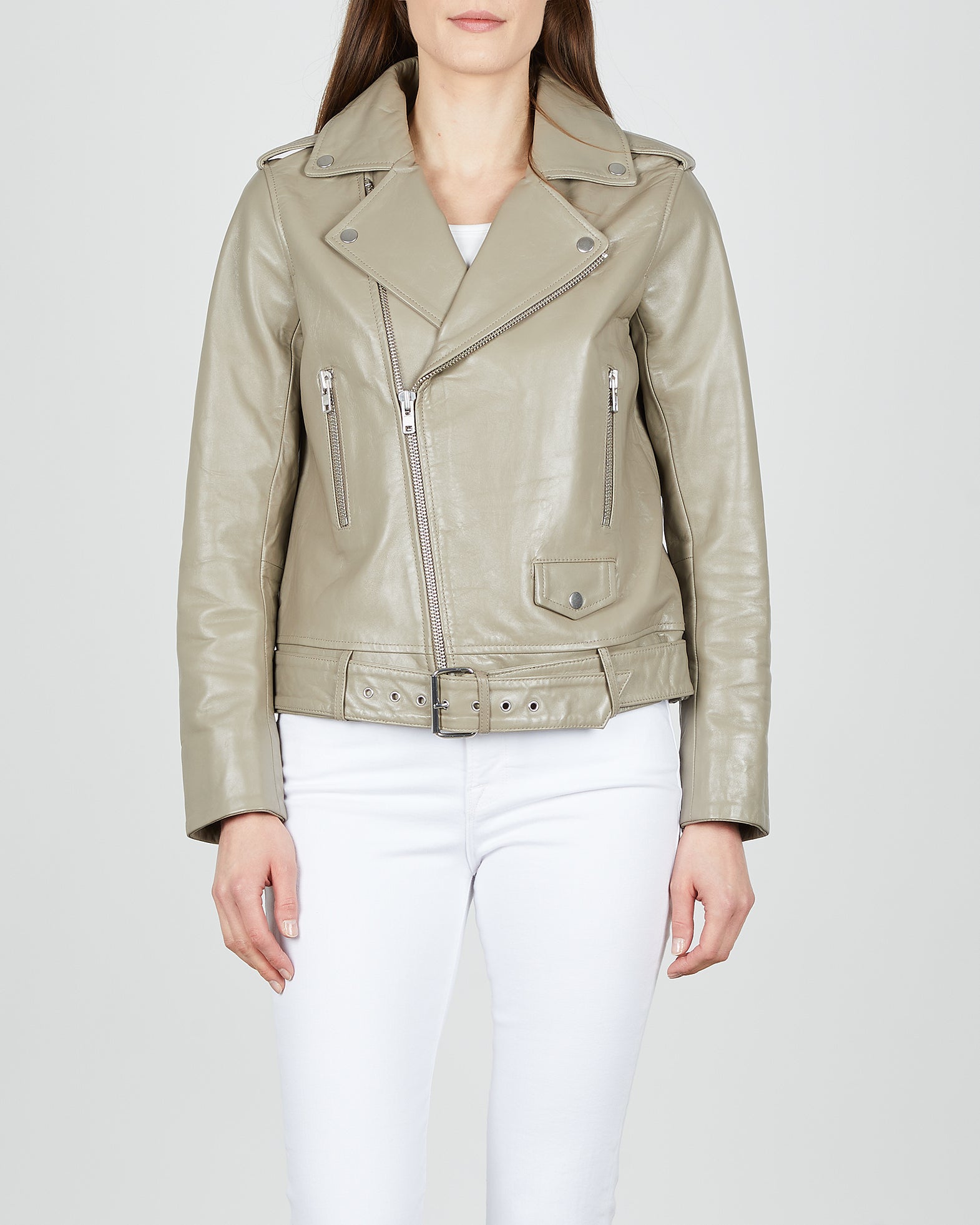 STAND STUDIO Skinnjacka Nina Biker 34 Sand 011