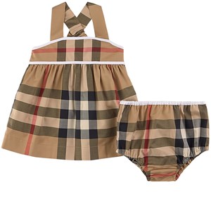 Burberry Rutig Klänning Beige 6 mån